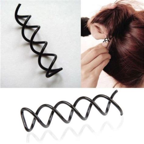 10pcs 5pairs Spiral Spin Screw Bobby Pin Hair Clip Twist Braiders Barrette Black Hairpins Hair