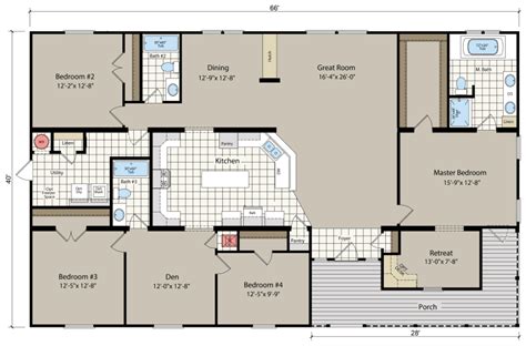 Floor Plans For Double Wide Mobile Homes
