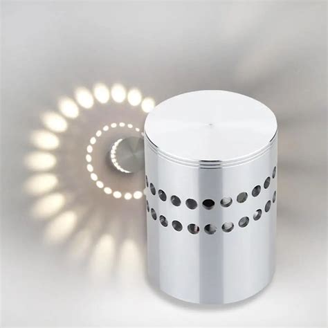 1x 3w Spiral Led Wall Sconce Ceiling Light Walkway Bedroom Porch Hotel