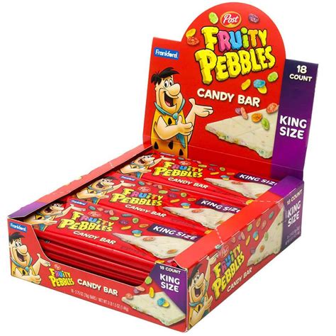Fruity Pebbles King Size Candy Bar 18 Piece Box Candy Warehouse