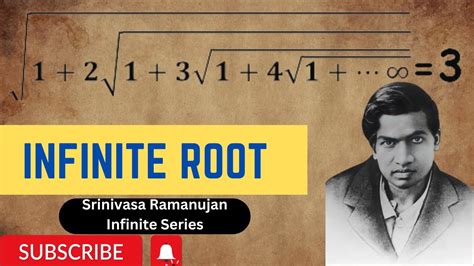 Ramanujans Infinite Series Infinite Root Mathematics Youtube