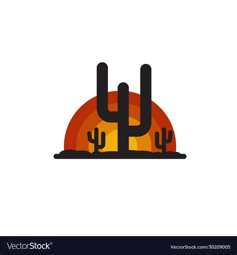 Arizona Sunrise Logo Icon Element And Template Vector Image