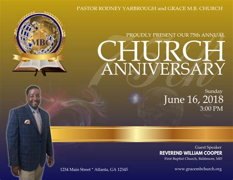 Copy Of Copy Of Church Anniversary Postermywall