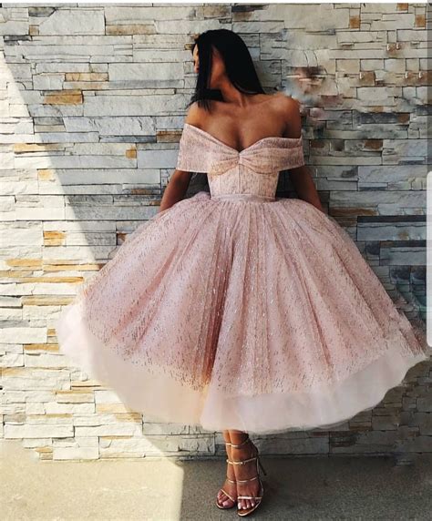 Sparkly Ball Gown Homecoming Dresses Tea Length Short Prom Dress Lace