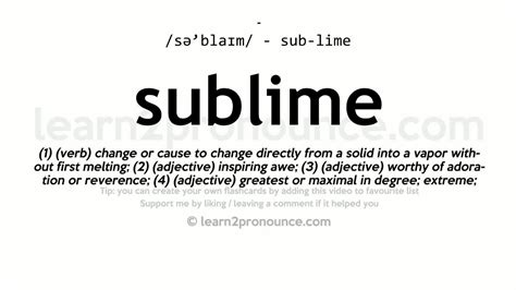 What Does Sublime Mean