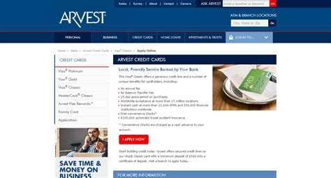 Currently bank with arvest bank and enjoy their service. Arvest Classic Visa Credit Card Application - CreditCardMenu.com