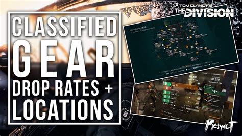 The Division Classified Gear Drops Rates Locations Update Youtube