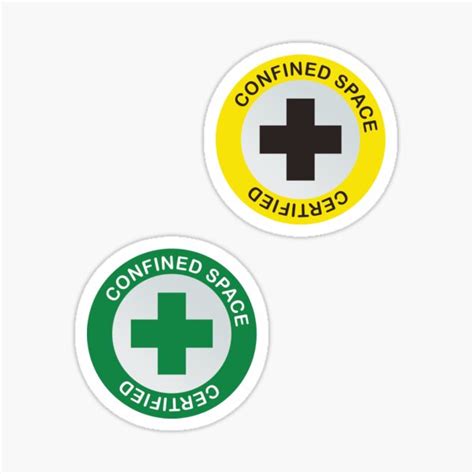 Confined Space Certified Construction Hard Hat Pack Sticker For