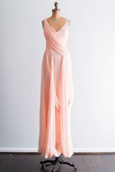 Silk Peach Emanuel Ungaro Gown Xs Dresses Gowns Beaded Dress