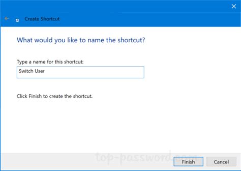 Make A Desktop Shortcut To Switch User Accounts In Windows 10