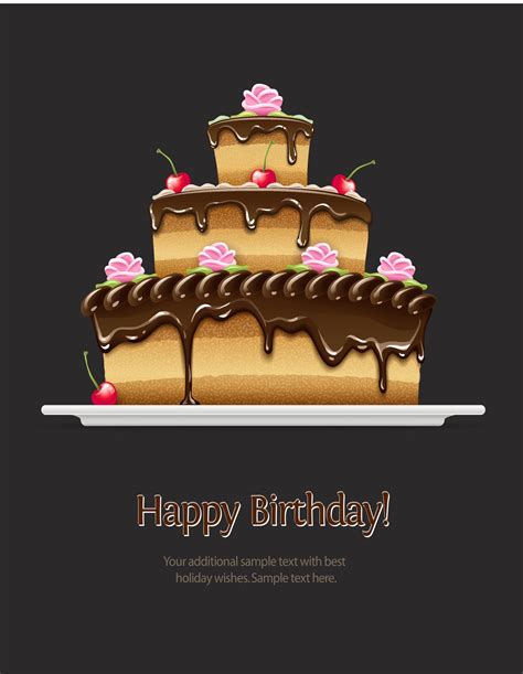 Birthday Card Template Free Download Free Vector Bodegawasues