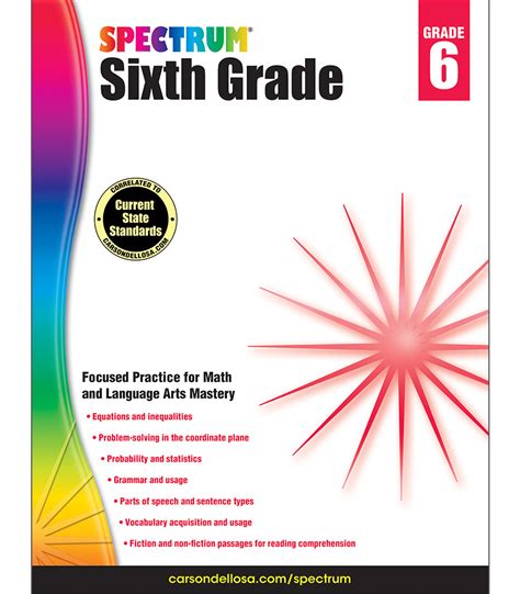 Spectrum Sixth Grade Math Language Arts 6