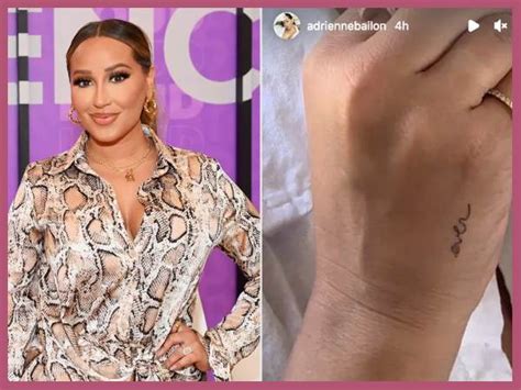 Adrienne Bailon Gets New Tattoo For Newborn Son ‘so In Love Married