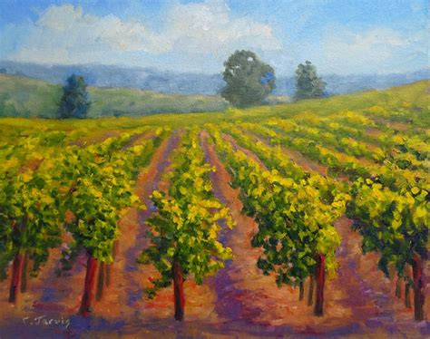 Vineyard In Springtime 14x18 Oil Vineyard Painting Carolyn