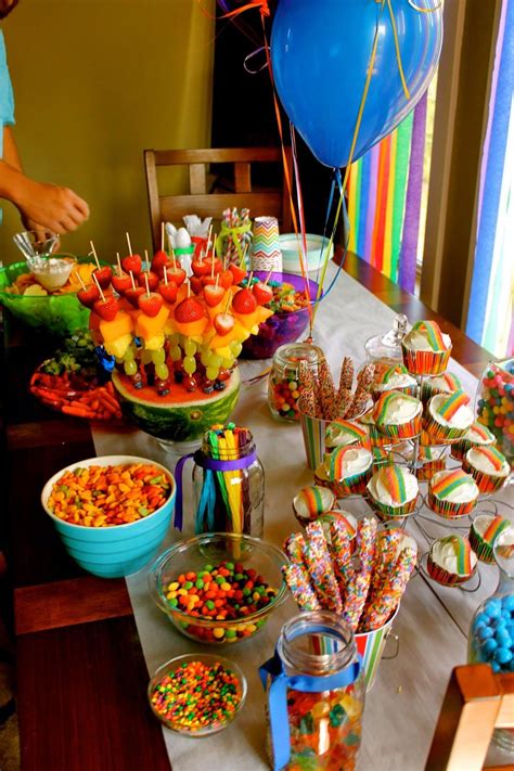 Rainbow Themed Birthday Party Ideas Rainbow Birthday Party Birthday
