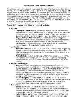 On one side, they are both simple and familiar, and so are understandable without. Controversial topics for argumentative essays. 300 ...