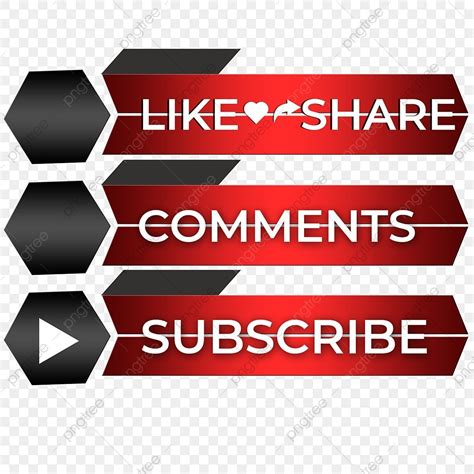 Youtube Subscribe Like Share Comment Button Icon Youtube Subscribe