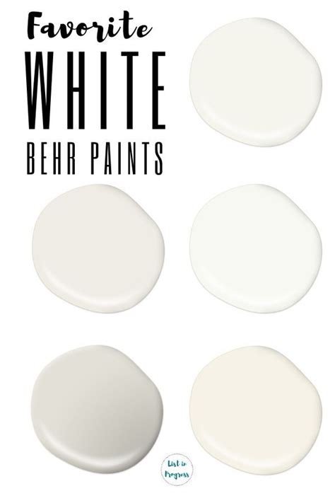 Favorite Behr White Paint Colors Artofit