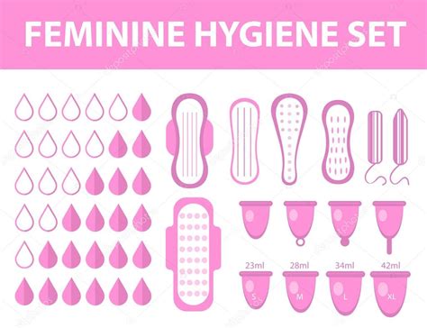 Menstruation Feminine Hygiene Set Pads Pantyliners Tampons