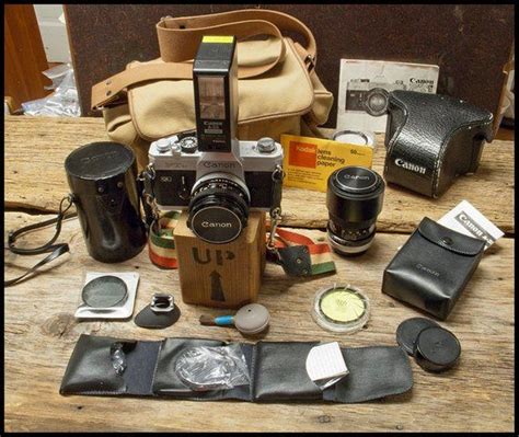 Canon Camera Kit Vintage Working 1970s Canon Ftb N 35mm Slr Film