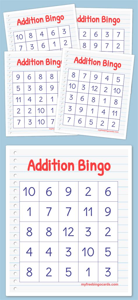 Addition Bingo Math Bingo Bingo Printable Free Bingo Cards Printable