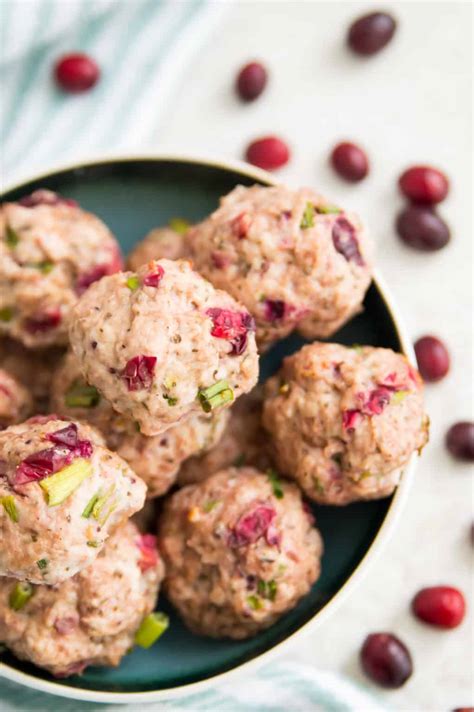 Healthy Turkey Meatballs With Cranberry Pure And Simple Nourishment