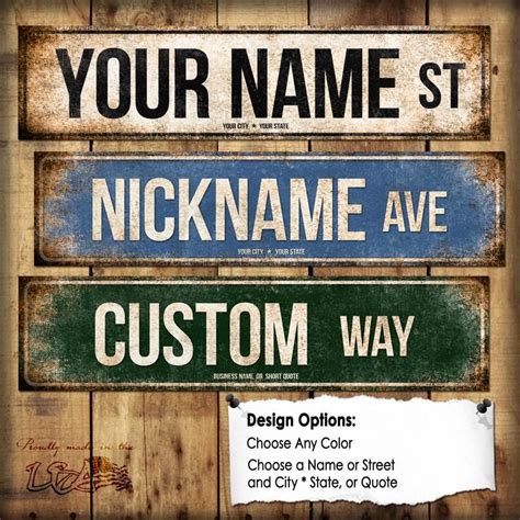 Custom 1 Metal Street Sign 55 X 22 Etsy Custom Street