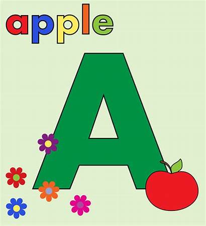 Alphabet Letter Colorful Apple Clipart Aa Domain