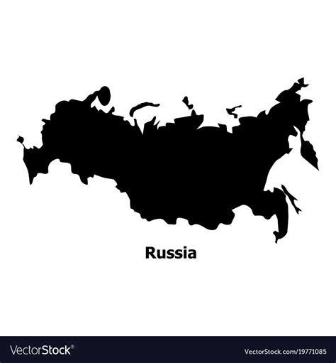 Russia Map Icon Simple Style Royalty Free Vector Image