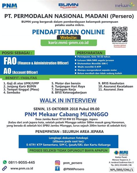 Daftar npwp online sesuai dengan alamat di ktp anda. Loker PT. PnM Persero Jepara Terbaru - Lowongan Kerja ...