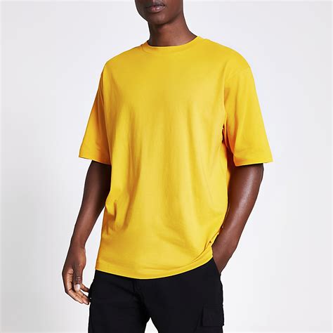 Yellow Short Sleeve Oversized T Shirt River Island