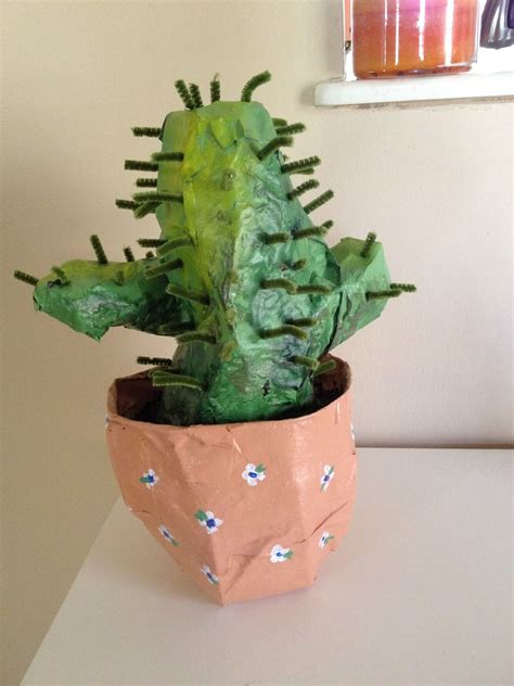 Paper Mache Cactus Diy Art Projects Christmas Projects Diy Christmas