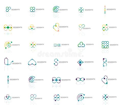 Sistema De Los Logotipos Lineares Del Vector Símbolos Abstractos