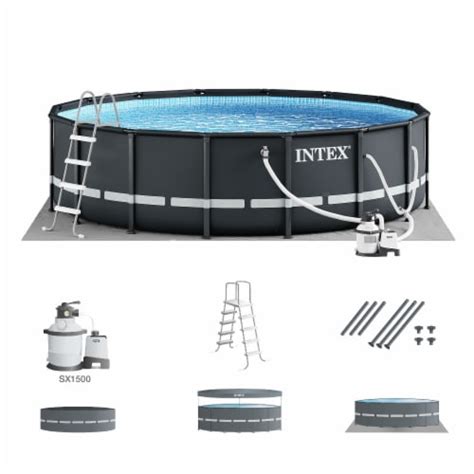Intex Ultra Xtr 16ft X 48in Outdoor Frame Above Ground Swimming Pool