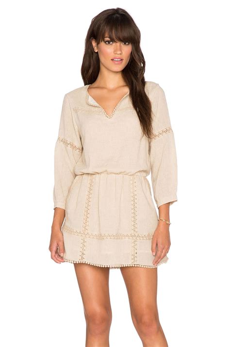 Anine Bing Dress With Lace Details In Natural From