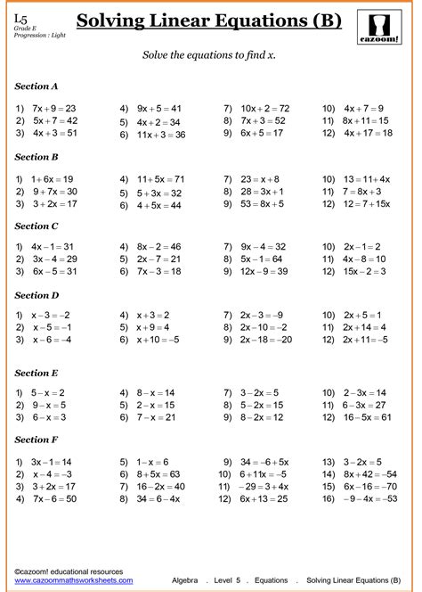 Algebra based word problems 5. 7th Grade Math Worksheets PDF | Printable Worksheets