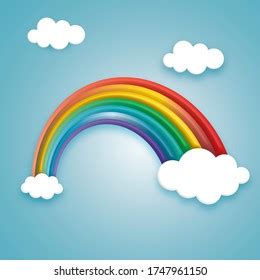 Rainbow Clouds Stock Vector Royalty Free