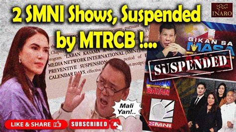 suspension sa 2 shows ng smni mali daw sabi ni atty harry roque youtube