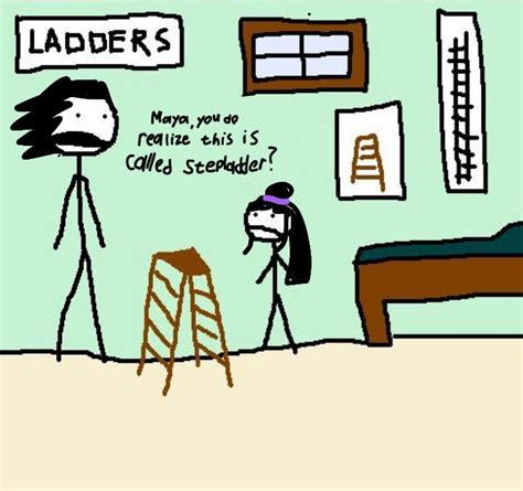 Maya You Do Realize This Is Called Stepladder Why Cant You Like