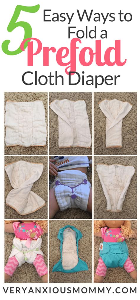 5 Quick And Easy Ways To Fold A Prefold Cloth Diaper Very Anxious