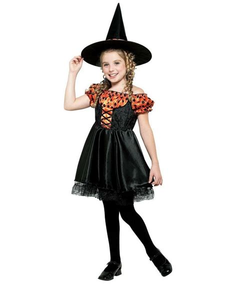 Orange Witch Costume Kids Costume Witch Halloween