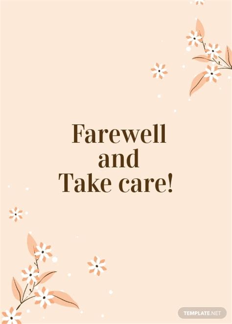Farewell Card Template 15 Free Printable Word Pdf Psd Eps Format Images