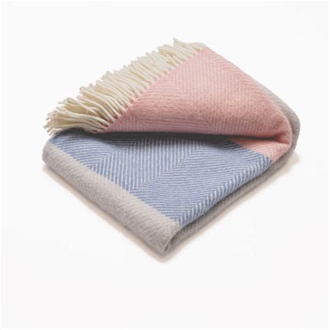 British Block Colour Wool Blanket By Atlantic Blankets
