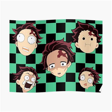 The Faces Of Tanjiro Poster For Sale By Unholyradiohost Redbubble