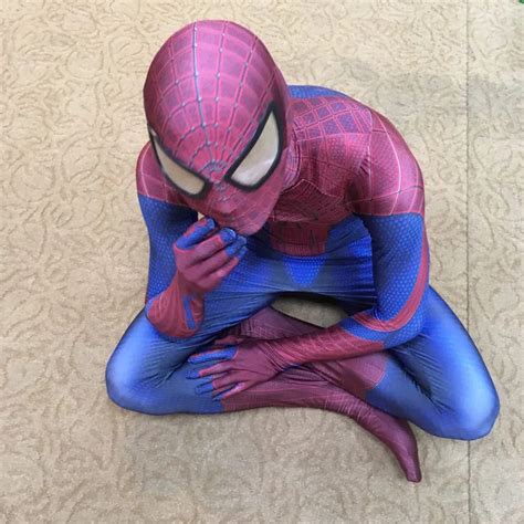 the amazing spider man zentai suit full body 3d printing lycra spandex superhero halloween