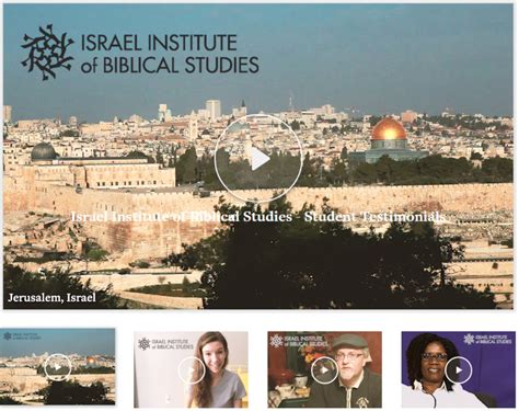 Special Opportunity With The Israel Institute Of Biblical Studies