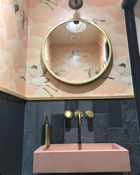 Pastel Pink Bathroom Concrete Trough Sink Etsy In 2021 Pink