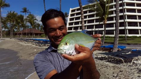 Almost Got Spooled Papio Live Bait Oama Fishing In Hawaii Youtube