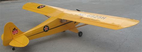 Piper J 3 Cub 60 81 Fuelelectric Rc Airplane Arf Yellow General Hobby