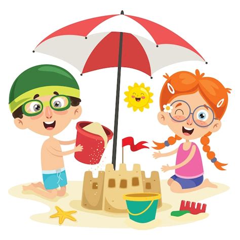 Premium Vector Vector Ilustration Of Summer Children